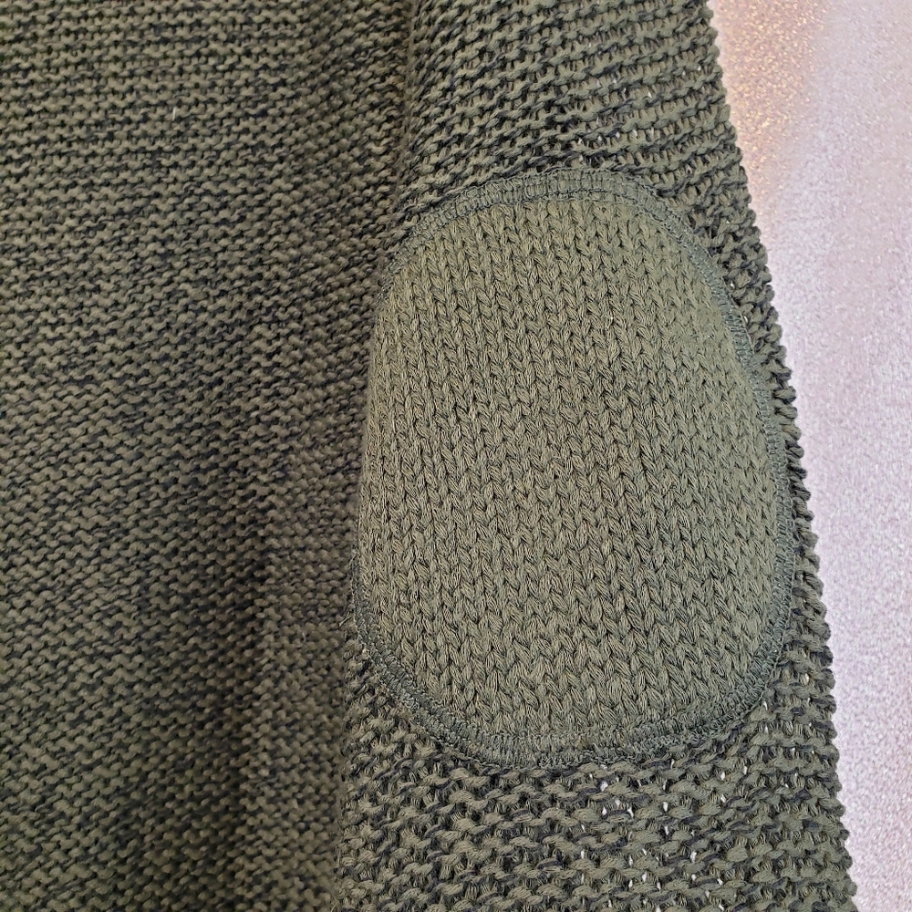 RDI Open Knit Sweater Green Medium Elbow patches - Picture 7 of 8